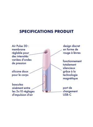 Stimulateur clitoridien de voyage Bold Kiss Satisfyer - CC597873